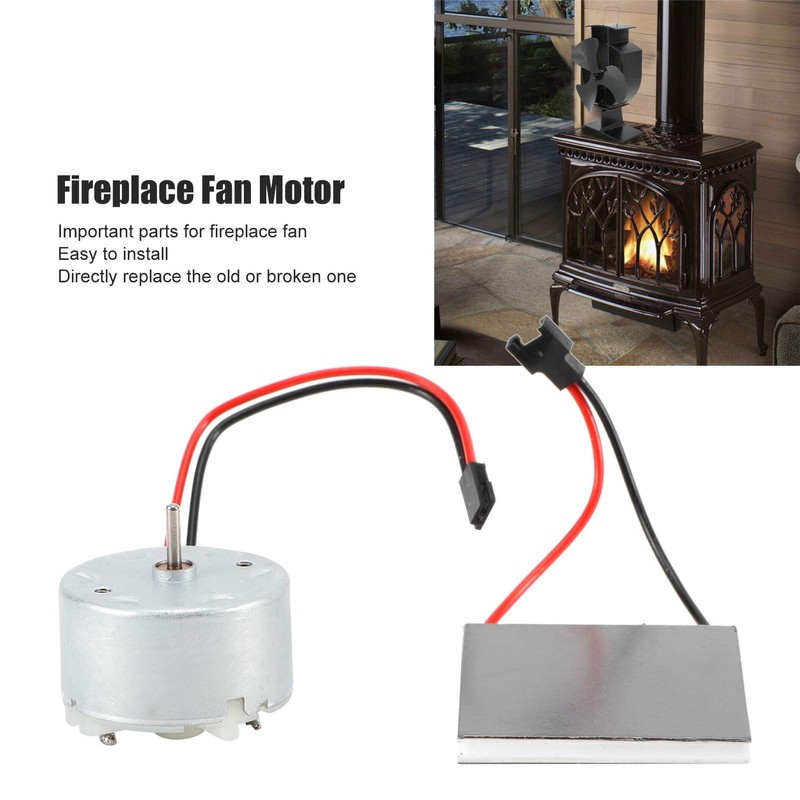 Zerodis Fireplace Fan Generator Blade Fireplace Fan Electric Generator Motor