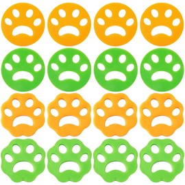 Regerly Pet Hair Remover Washing Machine Pack of 16 Cat Hair Remover Washing Machine Reusable Pet Hair Washing Machine Removal for Dog Hair Cat Fur and All Pets (Green and Orange)