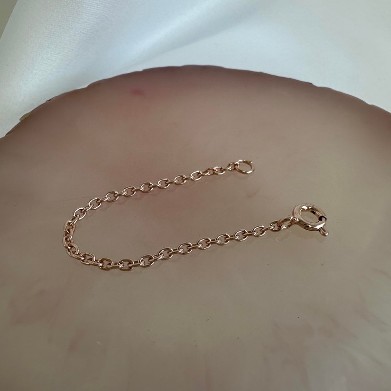 jewellerybox Rose Gold Dipped Sterling Silver Train Chain Extender 3