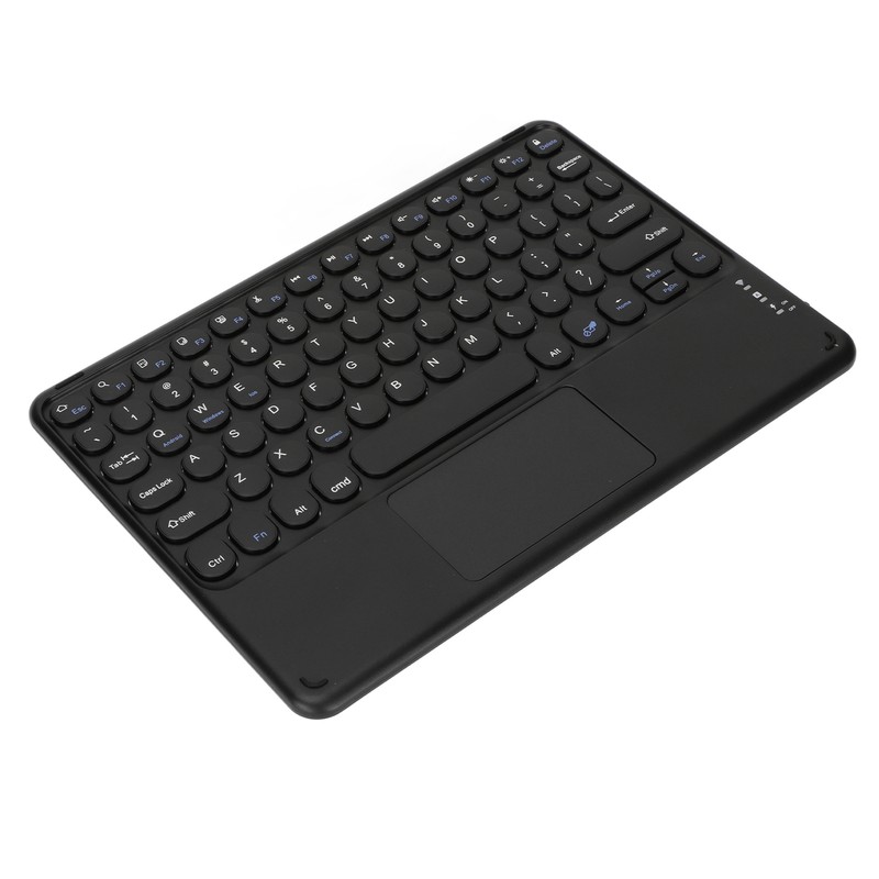 10in Wireless Bluetooth Touchpad Keyboard Retro Round Keycap Ergonomic Magnetic