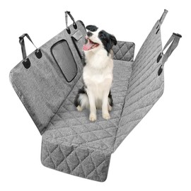 COSY105C Car Seat Cover for Back Seat, Waterproof Car Seat Protector for Dogs with Side Flaps Scratchproof Dog Backseat Cover Dog Hammock with Nonslip Bottom for All Car Standard(54" Wx55 L)(Grey)