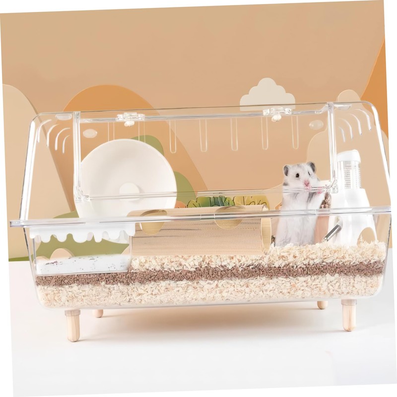 Sosoport Hamster Bamboo Hideout Tunnel Plaything Medium Natural Chew Toy