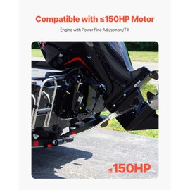 VEVOR Transom Saver, 23.6-59 in, Adjustable Boat Transom Saver with Composite Head, Corrosion-Resistant Easy-to-Install Transom Savers for Less Than 150 HP Outboard Motor, Fit for Roller & Trailer