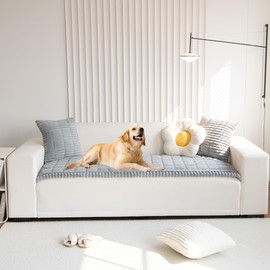 Gumfolk Non Slip Fuzzy Pet Couch Covers for Sofa, Washable Couch Cushion Covers for Large Dogs