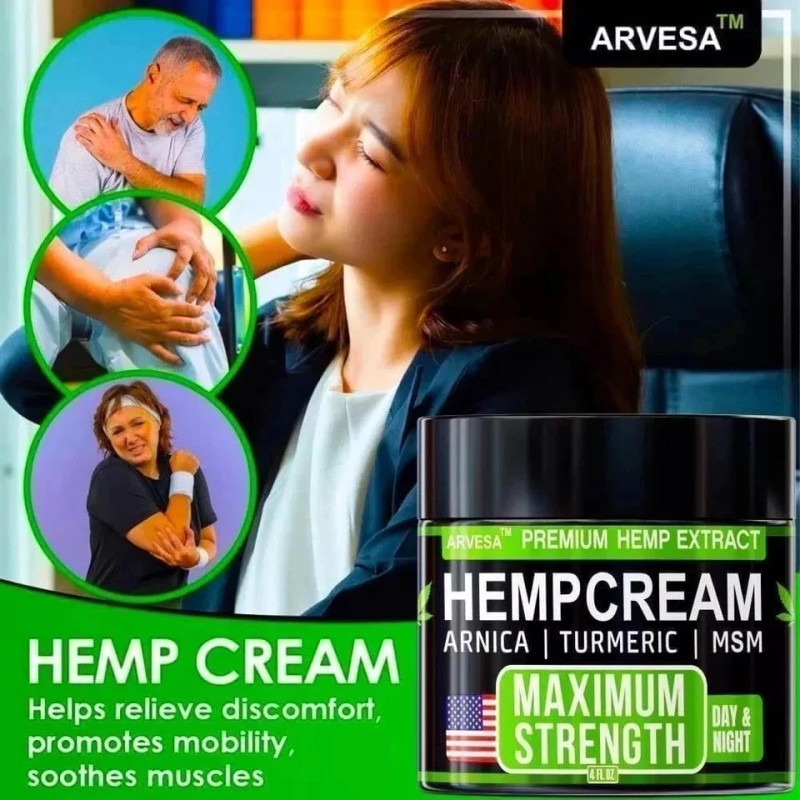 megacraze-store Hemp Cream Maximum Strength - Soothing Relief for Back,