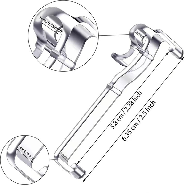 WYNOTT Valance Clips for Blinds, 2.5 Inch(63.5mm) Clear Blind Clips