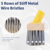 NICOFPHY Stainless Steel Deck Brushes for Scrubbing Heavy Duty, 60"
