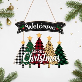 Christmas Hanger Wreath Decor,For Outdoor/Indoor Home Window Wall Front Door, Christmas Party Decorations Sign