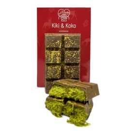 Dubai Chocolate Pistachio Bar 7oz, Dubai Kunafa Pistachio Chocolate Bar,Luxurious Homemade Chocolate Kunafa