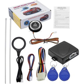 Push to Start Ignition Kit Smart RFID Push Button Engine Starter Kit, Keyless Enter Systems to One Touch Start Car, Botón de Encendido para Auto, Upgrades Key Start for Most DC12V Cars