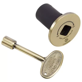USD Products HPC Fire Replacement Flange & Key, Antique Brass