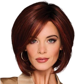 Gabor Glamorize Always Mid-Length Bob Wig With Face Framing Features by Hairuwear, Average Cap, GF132SS Sangria