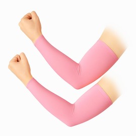 Statix Pastel Pink Arm Sleeves for Men and Women Sun Protection Arm Warmers for Gardening Sports Tattoo Cover L/XL