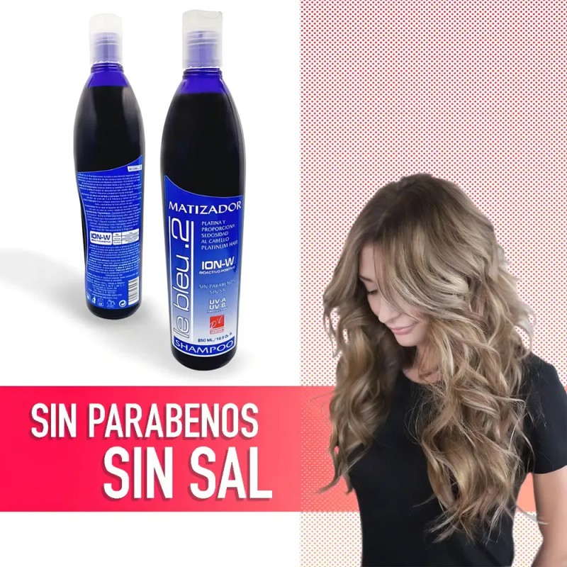 Shampoo Matizador Morado Para Canas Rubios Y Beige Sin Sal
