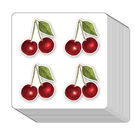 Cherry Fruit Cherries Stickers 1in for Scrapbooking, Arts, Craft, Kids DIY, Calendars Journals 80-Pack