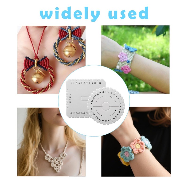 Kumihimo Disk Set,4 PCS Round and Square Braiding Disk Versatile