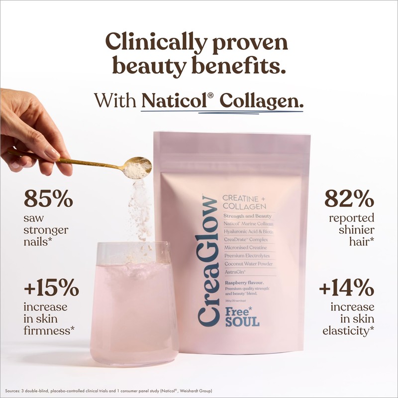 CreaGlow™ Naticol Marine Collagen + Creatine Monohydrate + Electrolytes Powder