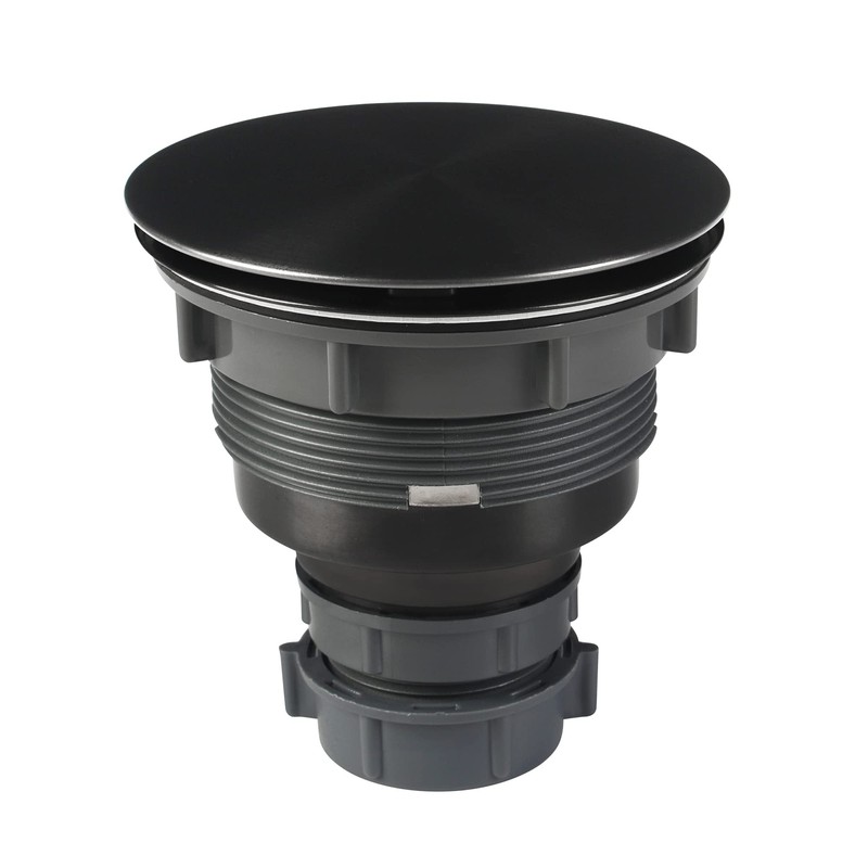 Kitchen Sink Drain Assembly,Black Sink Strainer Opening 3 1/2",Black Kitchen