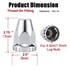 33mm Lug Nut Covers Screw Onfor Semi Trucks, 33mm x