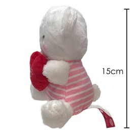 VFM - Valentines Soft Toy Bear Holding Love Heart Plush Toy Plush Toy Bear Cute Stuffed Animal,Plushie, Gifts for Birthday, Valentine's Day Christmas- Bear 15cm