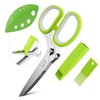 4-Piece Herb Scissors, Herb Scissors, 5-Layer Cutter Blades, Stainless Steel