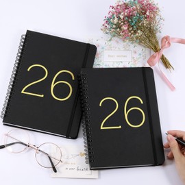 2026-2027 Planner - Calendar Planner 2026 from Jan. 2026 - Dec. 2026, 2026 Planners Weekly and Monthly with Tabs, Inner Pocket, 6.4'' x 8.5'', Black