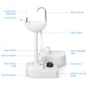 Giantex Hand Washing Station Portable Hand Sink W/Wheels,4.5 Gal Fresh