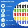 50 Sock Clips for Washing Machine, Colourful Dryer, Windproof Sock