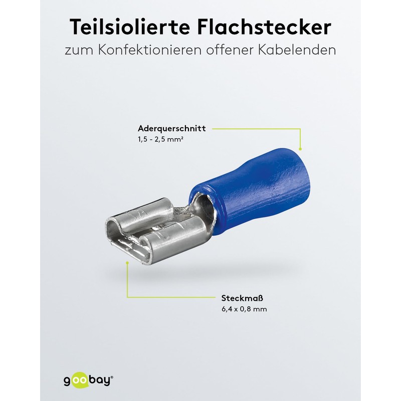 Male Disconnectors 6.4 mm 1.5 to 2.5 mm² Set of