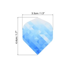 PATIKIL Dart Flights, 12 Pack PET Standard Darts Accessories Replacement Parts for Soft Tip Steel Tip, Geometric Style, Blue, White