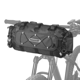 Rhinowalk Front Loader Bicycle Handlebar Bag Waterproof Bicycle Front Bag 12L Large Capacity Carrying Bag Cycling Dry Bag Easy Install Front Storage Bag with Shoulder Strap