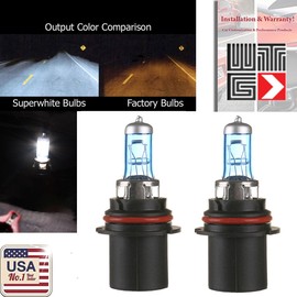 WTG 9004 HB1 100W Super White Xenon Halogen OEM Headlight Light Bulbs (Low/High Beam) - 1 Pair