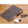 Mini Skater Self-Adhesive Pen Loop Leather Sticker Holder with Elastic