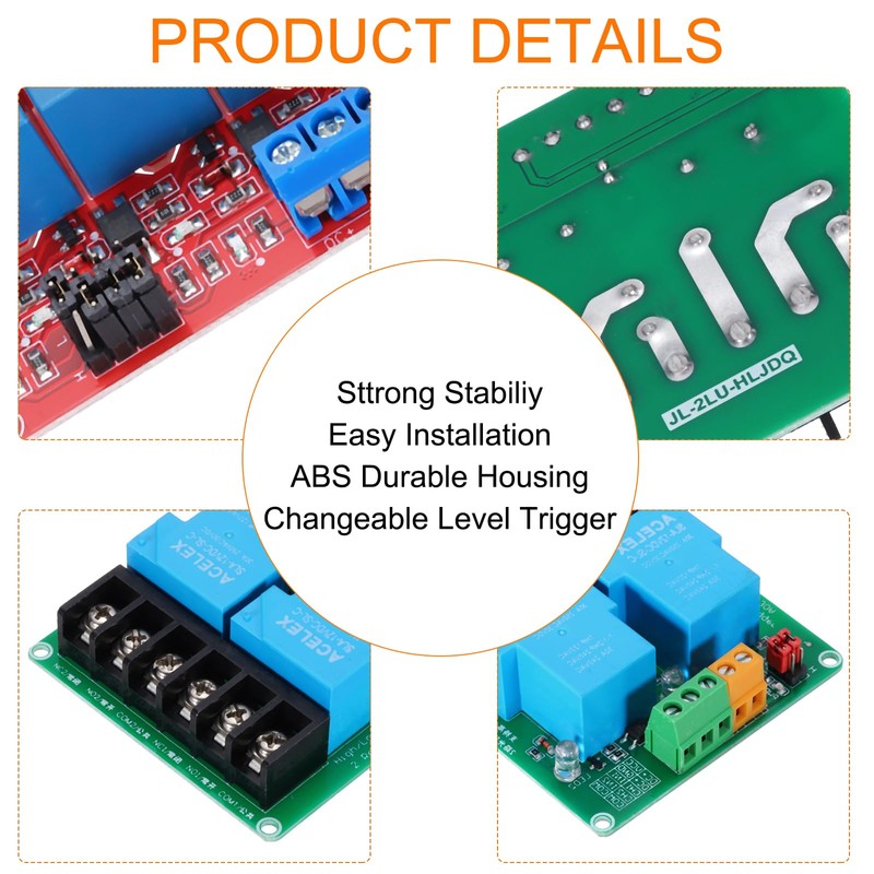 sourcing map 1 Pcs DC 12V 2 Channel Relay Module