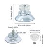 20 Pack Mini Suction Cups,25mm/1'' Suction Cup with M4 Screw