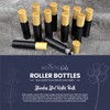 12-Pack 10ml Black Glass Roller Bottles with Brushed Gold Leakproof