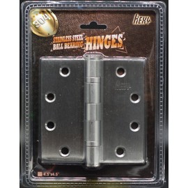 [4.5" x 4.5" - Square Corner- 2 Pieces]Hexy-304 Stainless Steel Heavy Duty Ball Bearing Door Hinges Commercial Grade