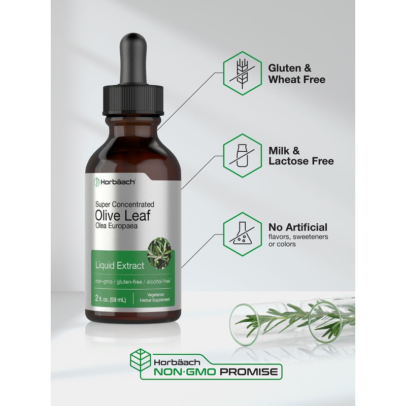 Horbäach Olive Leaf Extract Liquid | 2 fl oz |