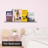 Febwind 4 Pack 24-Inch Long Clear Acrylic Floating Shelves U