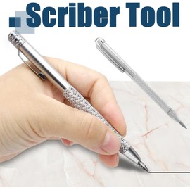 Bestgle 2-Pack Tungsten Carbide Scriber with Magnet, Premium Aluminum Carbide Scribe Tool Etching Pen, 10 Replacement Tips - Ideal for Glass, Ceramics, Metal