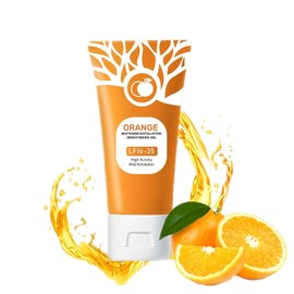 Orange Exfoliating Gel for Face & Body | Deep Pore Cleansing to Remove Blackheads, Moisturizing Scrub with Enzymes for Smooth & Radiant Skin, Gentle Exfoliator All Skin Types (1pc, 50g)