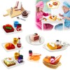 Cerkkapo Miniature Food and Drink, 37 Pieces Resin Food Toy