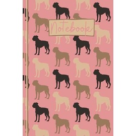Boxer Dog Notebook: Cute Boxer Dog Lined Journal, The Perfect Novelty German Boxer Dog Gift for Anyone who Loves Boxers or Dogs - Pink