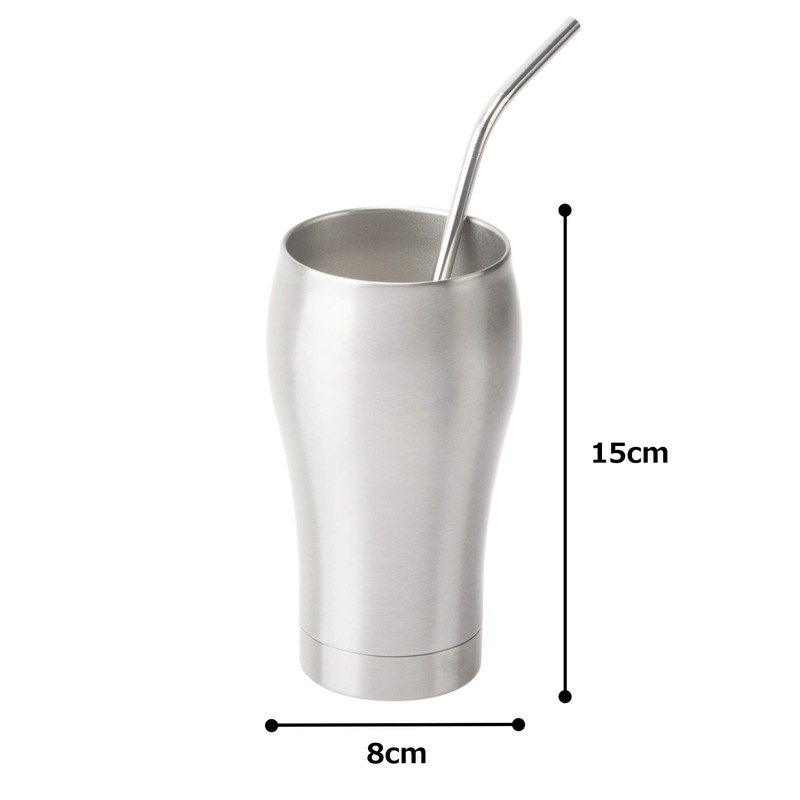Apex Heart GR-1338 Tumbler, Vacuum Insulated, Stainless Steel, Silver, 11.8