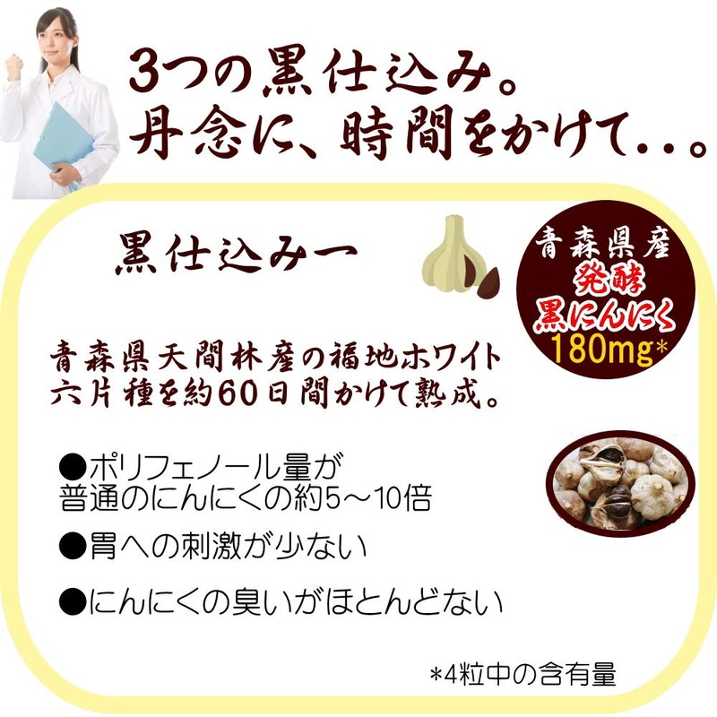 黒 にんにく卵黄 黒酢 120粒 初回限定 大地の宝 国産 無臭 熟成 黒酢にんにく
