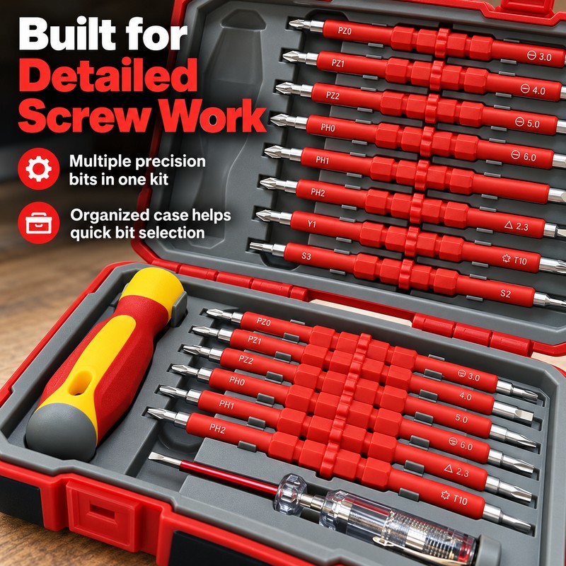 29-in-1 Precision Screwdriver Kit for Electronics Repair – Portable Multi-Bit