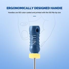 JMU Endodontic Root Canal K Files, NITI Hand Use K-Files 31mm, 6pcs/Box (1, #15-40 (31mm))