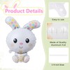 4Pcs Easter Balloons, Easter Bunny Foil Balloons, 30 Inch Easter