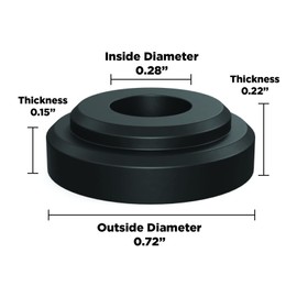 Isolate It!: Sorbothane Vibration Isolation Bushing 50 Duro (.28" ID - .72" OD - .22" Thick) - 12 Pack