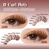 MozyVex Brown Lash Clusters 280pcs Fluffy Eyelash Extension with Lash